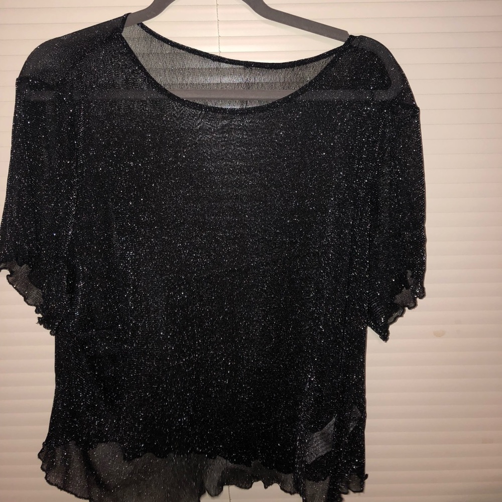 Mesh Glitter Top